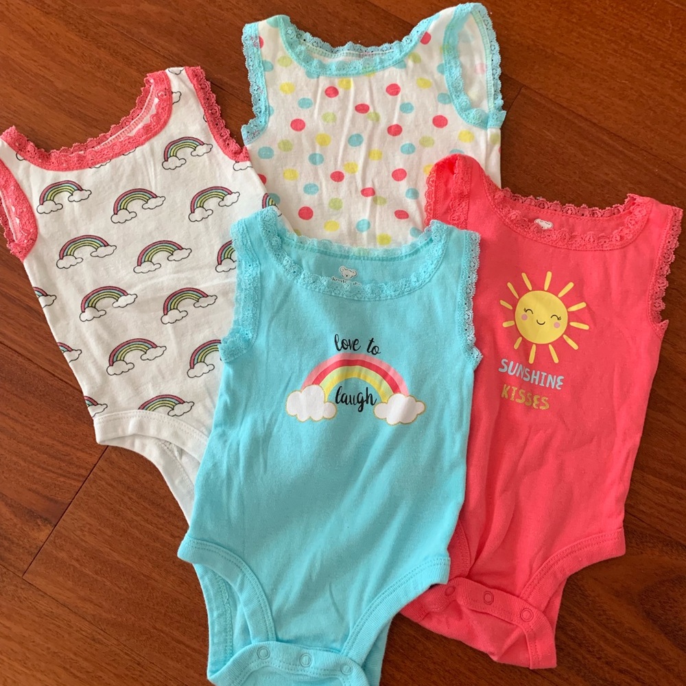 Onesie infant baby tank tops.